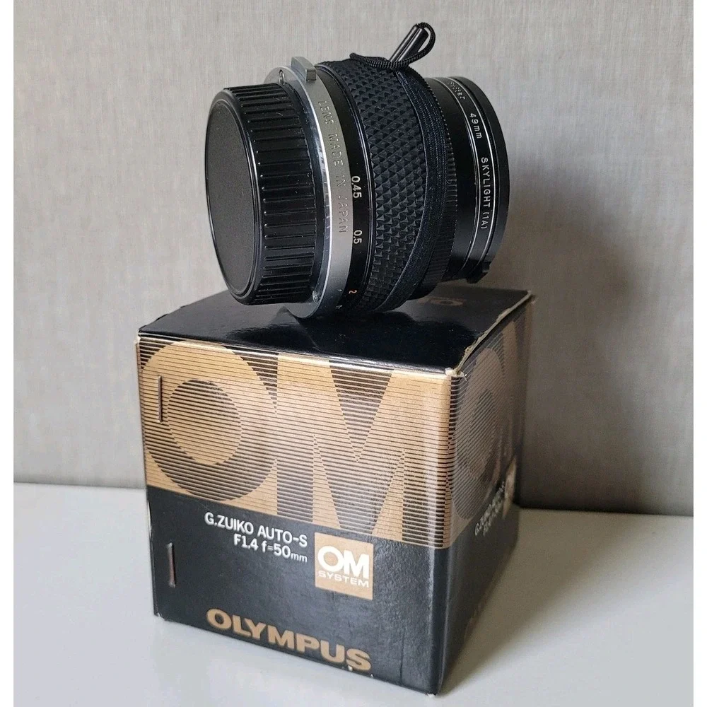 Vintage Olympus G.Zuiko Auto-S 50mm f/1.4 Lens OM Mount - Boxed w/ Vivitar...